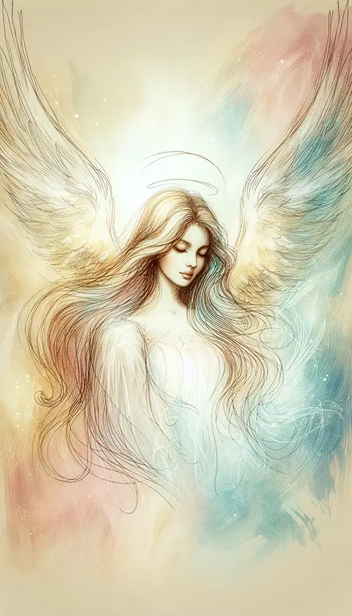 sketch of angel profile