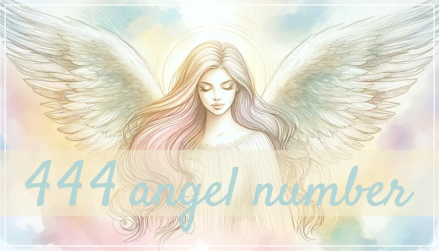 sketch of angel with long hair looking down and open wings