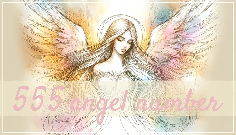 sketch of angel with her chin down slightly with open wings