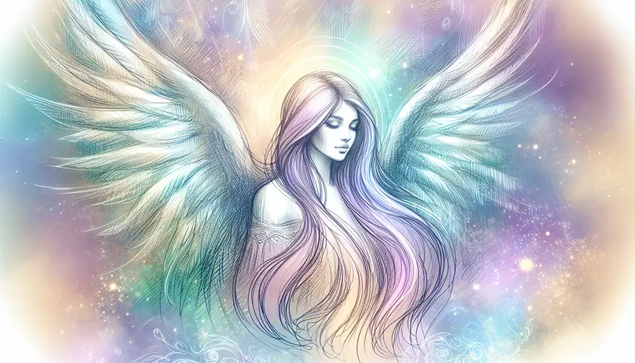 right profile sketch of angel right profile sketch of angel